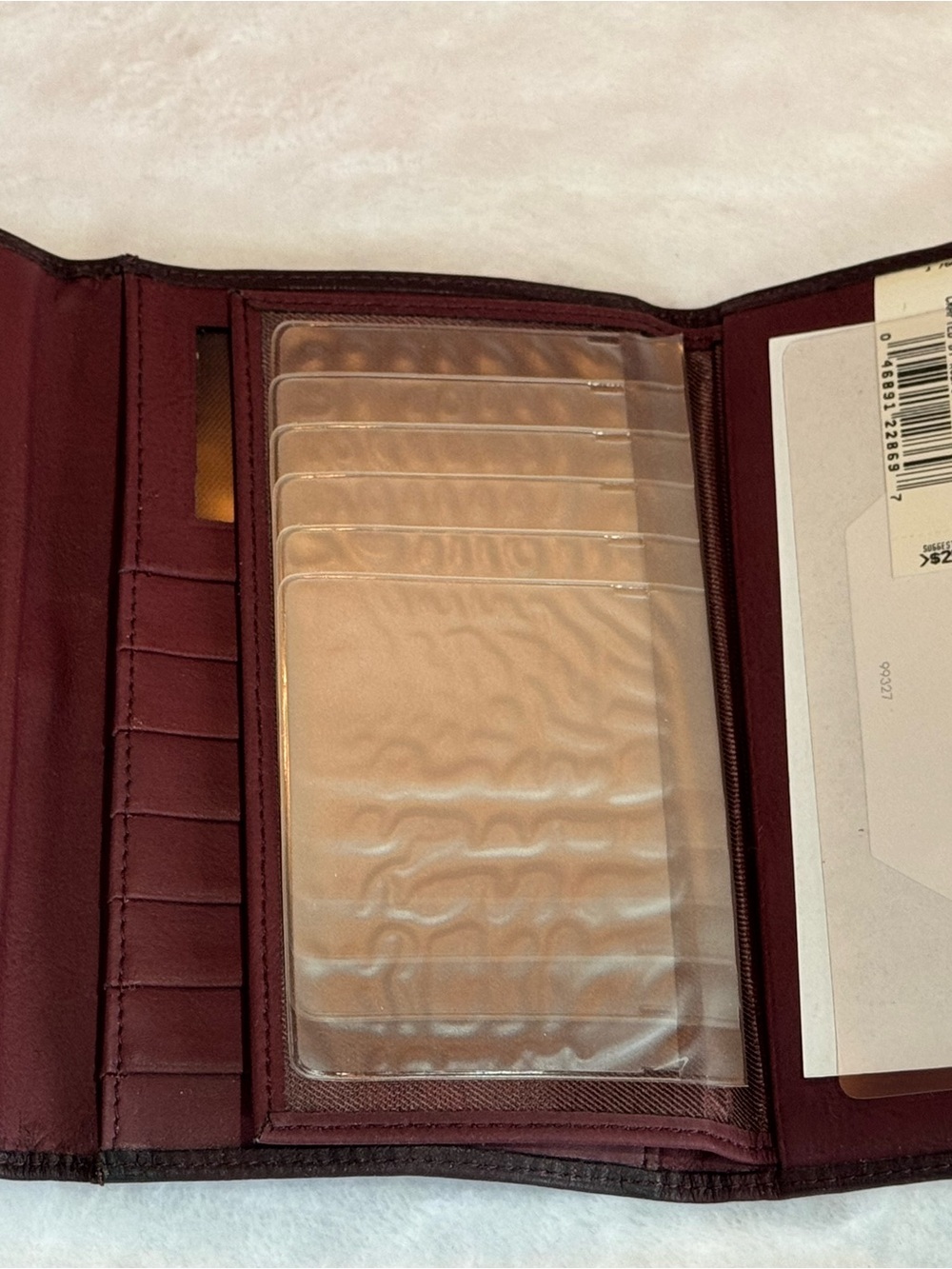 Rolfs Burgundy Braided Leather Wallet - Picture 3 of 6